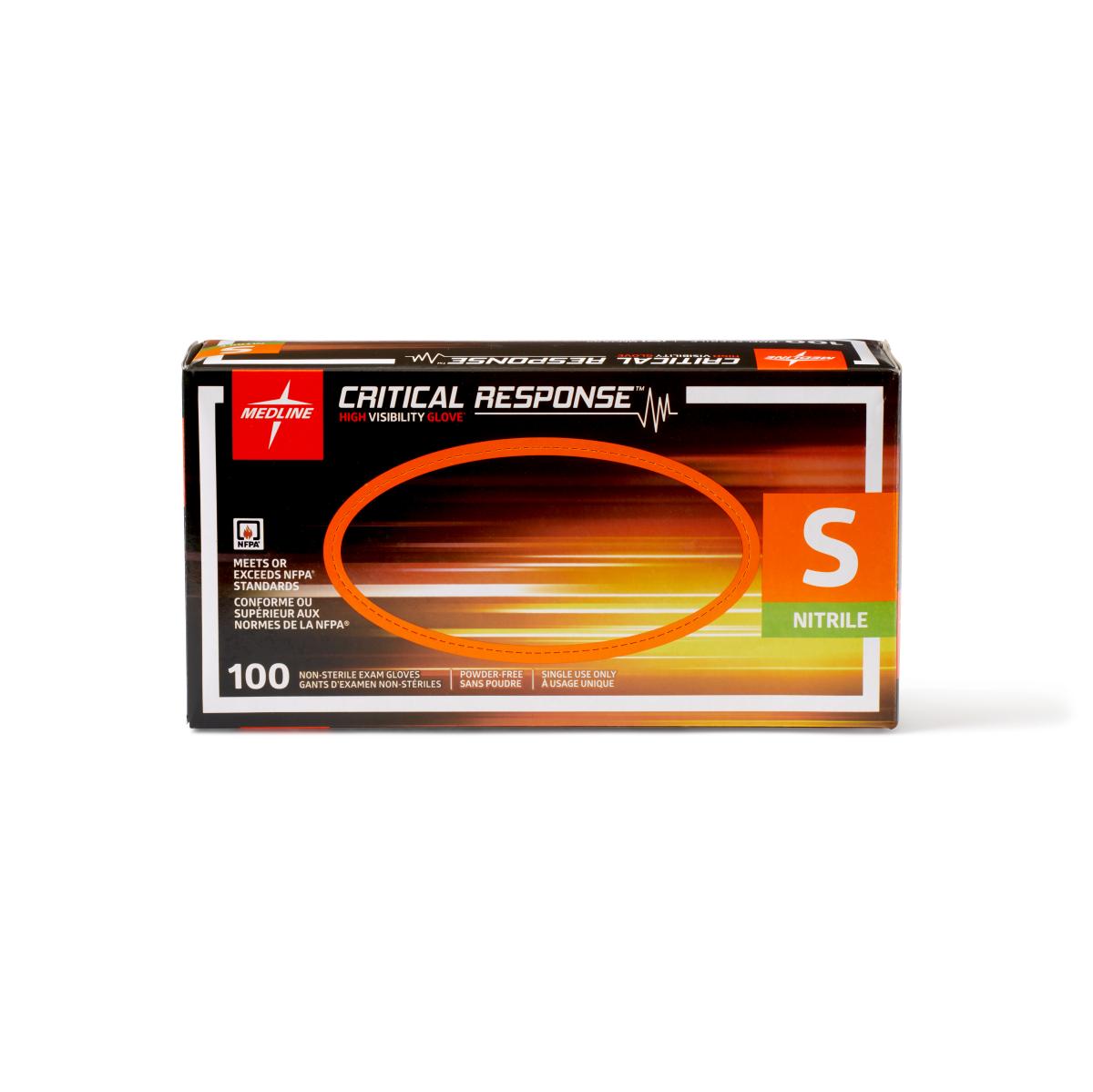 Critical Response brand nitrile gloves - small size box